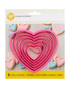 Wilton Nesting Heart Cutter set/6