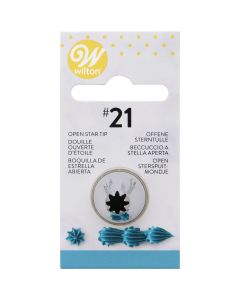 Wilton Decorating Tip #021 Open Star Carded
