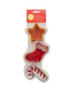 Wilton Koekjes Uitsteker Ster-Sok-Candy Cane Set/3