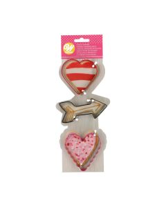 Wilton Metalen Koekjes Uitsteker Valentijn Set/3