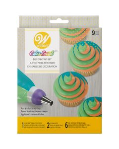 Wilton ColorSwirl Driekleurige Toef Decoratie Set/9