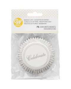 Wilton Cupcakevormpjes Celebrate Zilver pk/75