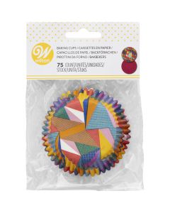 Wilton Cupcakevormpjes Kleurrijke Driehoeken pk/75