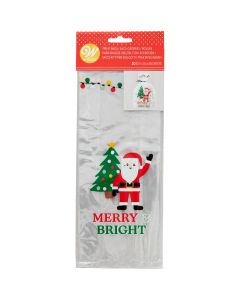 Wilton Traktatiezakjes Kerstman Merry & Bright pk/20