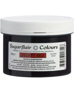 Sugarflair Eetbare Kleurstof Pasta Velvet Rood 400g