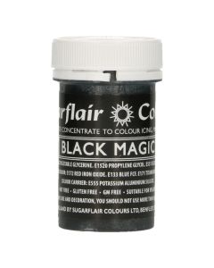 Sugarflair Paste Colour Satin BLACK MAGIC 25g