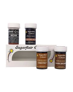 Sugarflair Paste Colour Mix Bruin Set/4