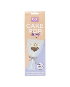 PME Cakepops Zakjes met Zilveren Lintjes pk/25