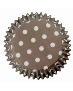 PME Cupcakevormpjes Bruin met Witte Stippen pk/60