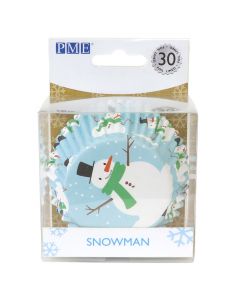 PME Foil Baking Cups Christmas Snowman pk/30
