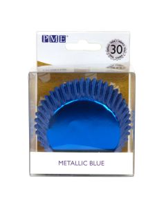 PME Cupcakevormpjes Metallic Blauw pk/30