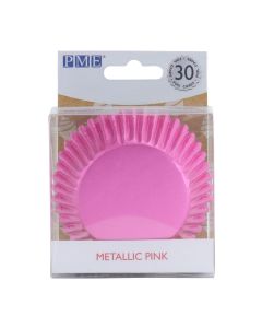 PME Cupcakevormpjes Metallic Roze pk/30