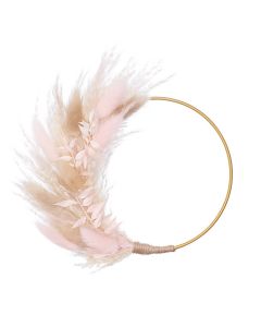 The Baked Studio Dried Flower Ring Ø14cm - Naturel Roze