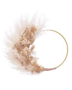 The Baked Studio Dried Flower Ring Ø14cm - Naturel Goud