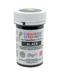 Sugarflair Colourflex Extra Paste Black - 25g