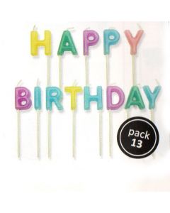 PME Happy Birthday Kaarsjes Pastel Set/13