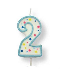 PME Verjaardagskaars Blauw Cijfer 2