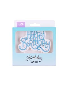 PME Kaars Taarttopper Blue Sparkly Birthday