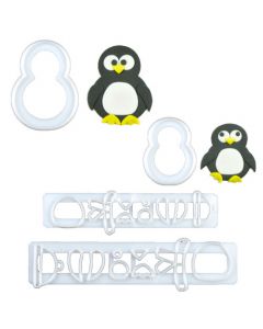 FMM Moeder en Baby Pinguin Uitsteker Set/4