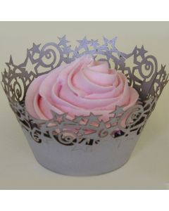 PME Cupcake Wrappers Sterren Zilver pk/12