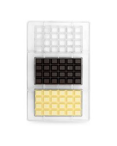 Decora Chocolade Mal - 100g Chocolade Reep Bar - 3 holtes (127x72x11mm)