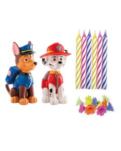 Dekora Paw Patrol Cake Topper pk/2 & Candles pk/10