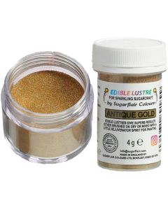 Sugarflair Eetbare Glanspoeder Antiek Goud 4g