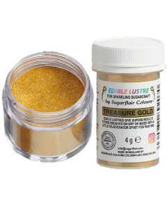 Sugarflair Edible Lustre Glitter Treasure Gold, 4g