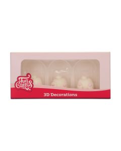 FunCakes Suikerdecoratie 3D Bunny Butts Set/3