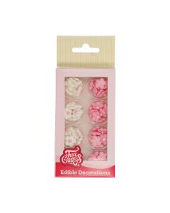 FunCakes Suikerdecoratie Bloemenmix Wit/Roze Set 64