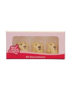 FunCakes Chocolade Decoraties 3D Ghosts Set/6