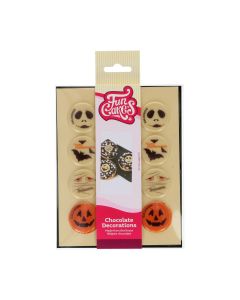 FunCakes Chocolade Decoraties Halloween Ø3,8cm Set/12