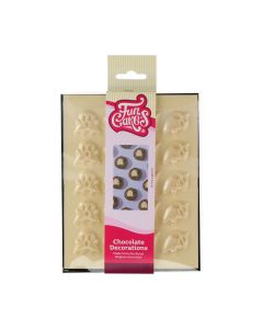 FunCakes Chocolade Decoraties Witte Spookjes Set/20