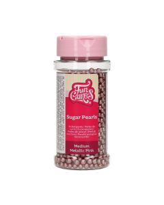 FunCakes Suikerparels Medium Metallic Roze 80g