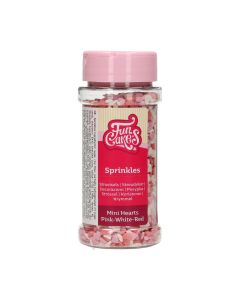 FunCakes Mini Hartjes Roze/Wit/Rood 60g