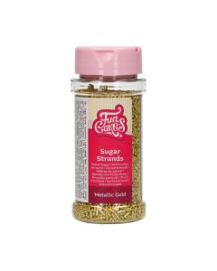 FunCakes Sugar Strands Metallic Goud 80g