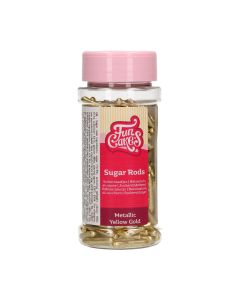 FunCakes Metallic Sugar Rods XL Yellow Gold 70 g