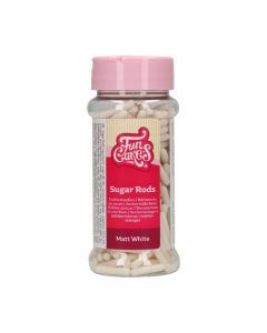 FunCakes Sugar Rods XL Mat Wit 70g