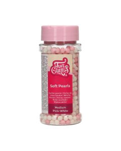 FunCakes Zachte Parels Medium Roze/Wit 60 g