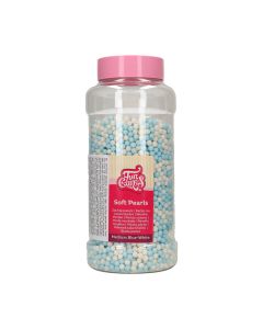 FunCakes Zachte Parels Medium Blauw/Wit 500 g