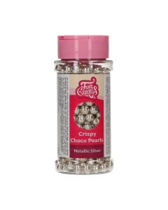 FunCakes Crispy Choco Pearls - Metallic Silver 60g