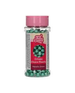 FunCakes Crispy Choco Pearls - Metallic Green 60g