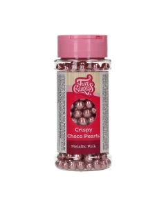 FunCakes Crispy Choco Pearls - Metallic Pink 60g