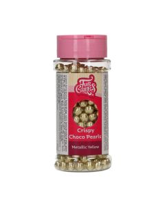 FunCakes Crispy Choco Pearls - Metallic Yellow 60g