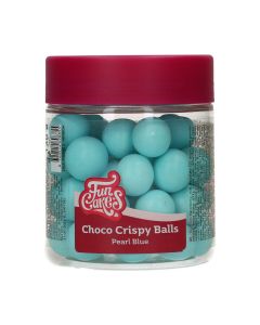 FunCakes Choco Crispy Ballen - Parelmoer Blauw