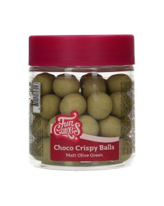FunCakes Choco Crispy Ballen - Mat Olijfgroen