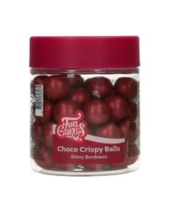 FunCakes Choco Crispy Ballen - Glanzend Bordeaux