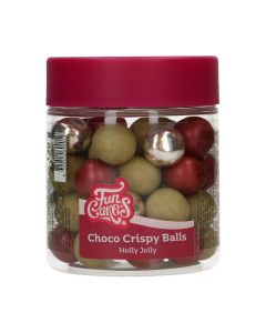 FunCakes Choco Crispy Ballen - Holly Jolly