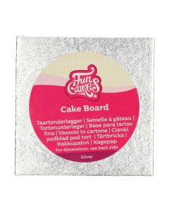 FunCakes Cake Board Vierkant 12,5 cm - Zilver