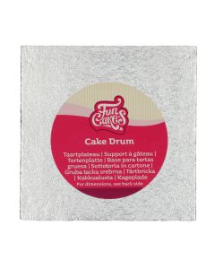 FunCakes Cake Drum Vierkant 15 cm- Zilver